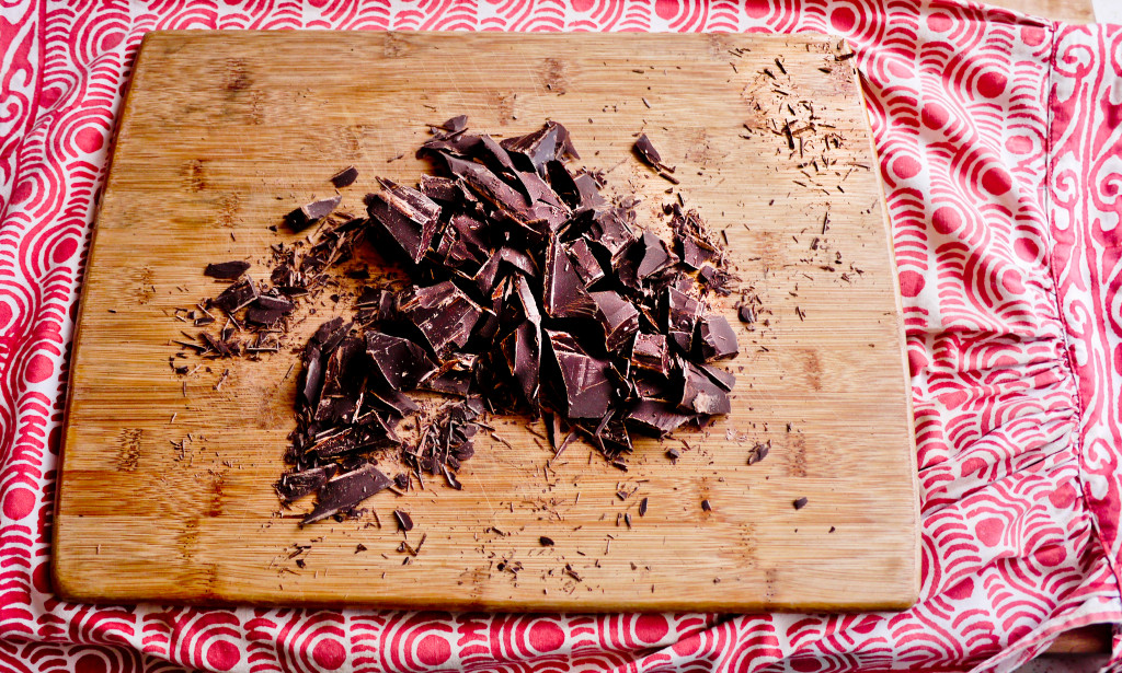 chopped chocolate