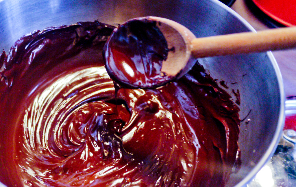 melting the chocolate